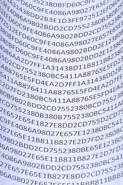 รหัสหกสิบตัวอักษร — ภาพถ่ายสต็อก