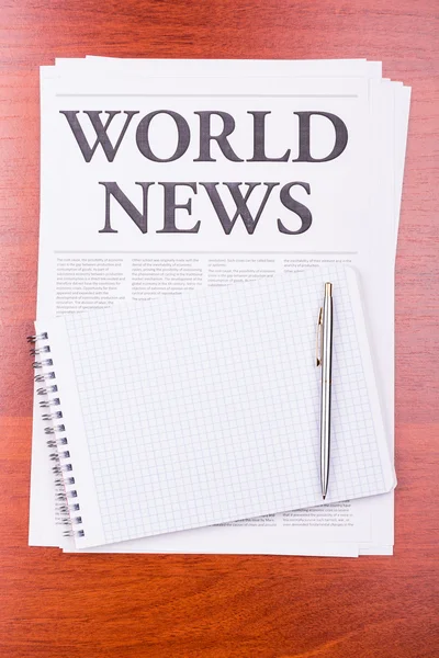 The newspaper WORLD NEWS — Stock Photo, Image