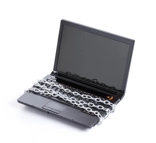 stock image Open laptop security