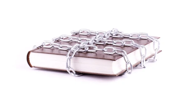 Brown book and chain — Stock Photo, Image