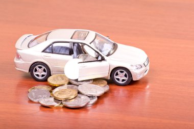 Car and coin clipart