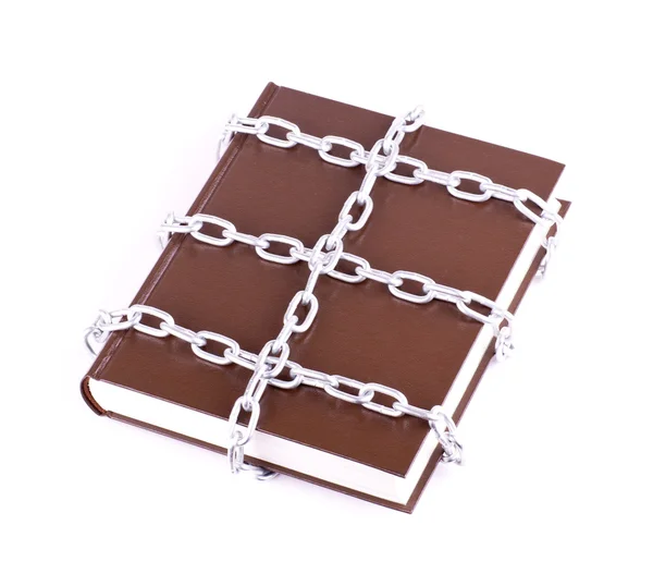 Brown book and chain — Stock Photo, Image
