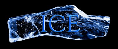 buzun içinde donmuş kelime buz