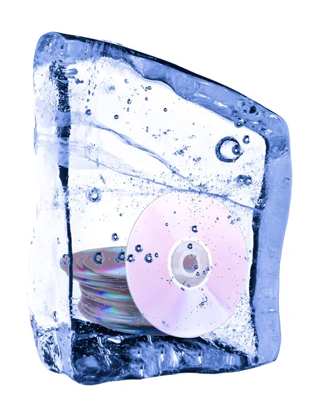 Disco congelato nel ghiaccio — Foto Stock
