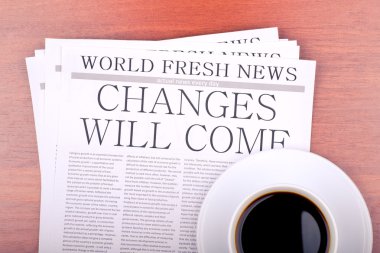 Newspaper CHANGES WILL COME clipart