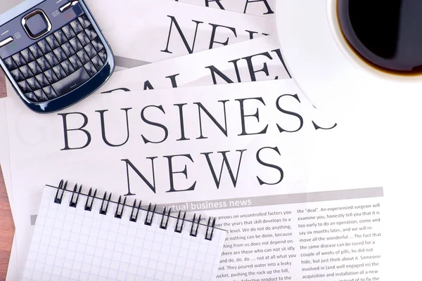 Business news on the desk in the office — Stock Photo, Image