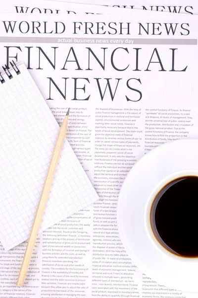 Krant financieel nieuws — Stockfoto