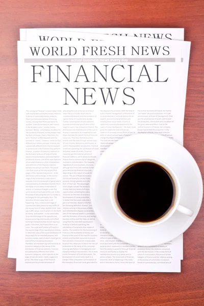 Krant financieel nieuws — Stockfoto