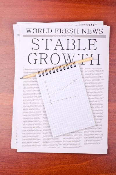 Newspaper STABLE GROWTH — Stock Photo, Image