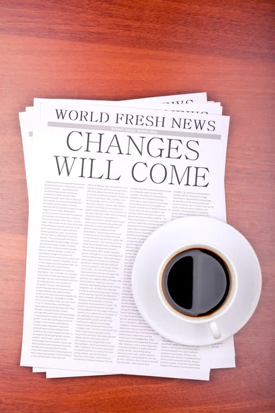 Newspaper CHANGES WILL COME — Stock Photo, Image