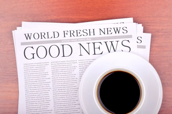 Newspaper GOOD NEWS — Stock Photo, Image