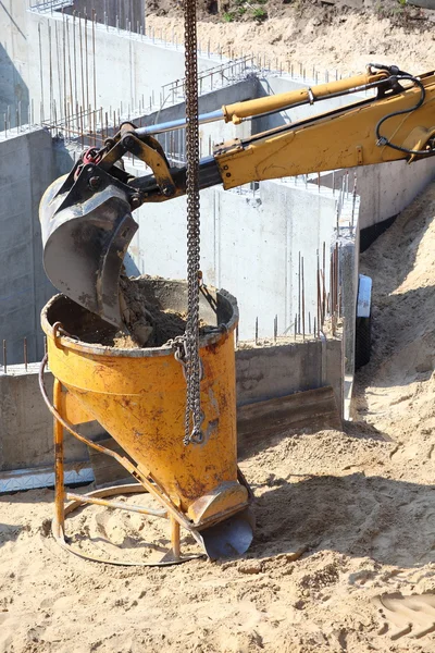 Construction site digger, excavator — Stock Photo, Image