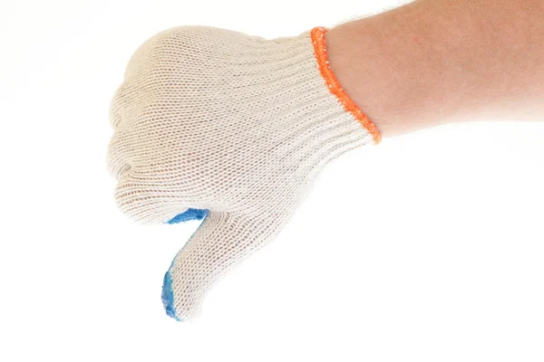 Hand in de handschoen — Stockfoto