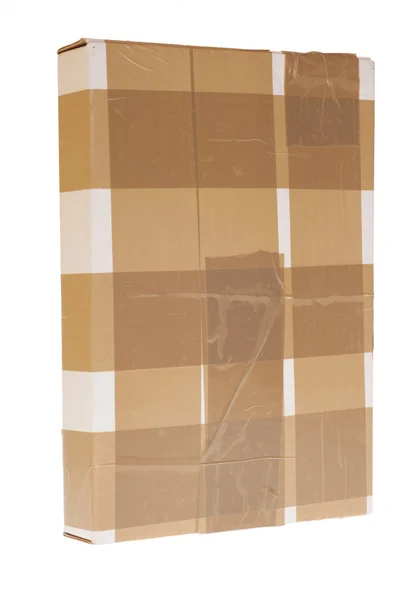 Scatola di cartone con nastro, pacchetto sicuro Immagine Stock