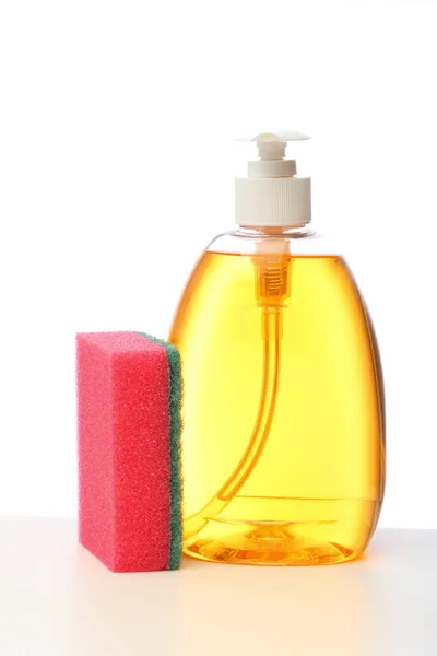 装有液体肥皂的瓶子 — 图库照片