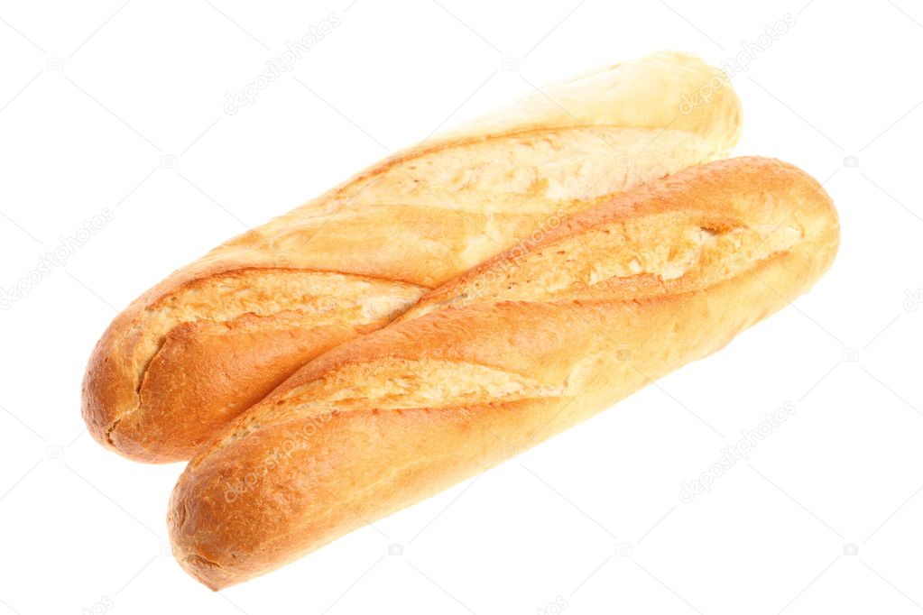 French baguettes isolated