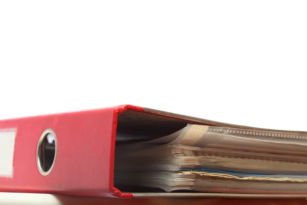 Bloquear pasta de escritório arquivo vermelho — Fotografia de Stock