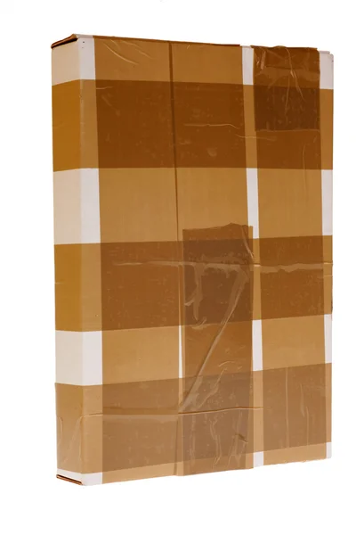 Caixa de papelão com fita, pacote seguro — Fotografia de Stock