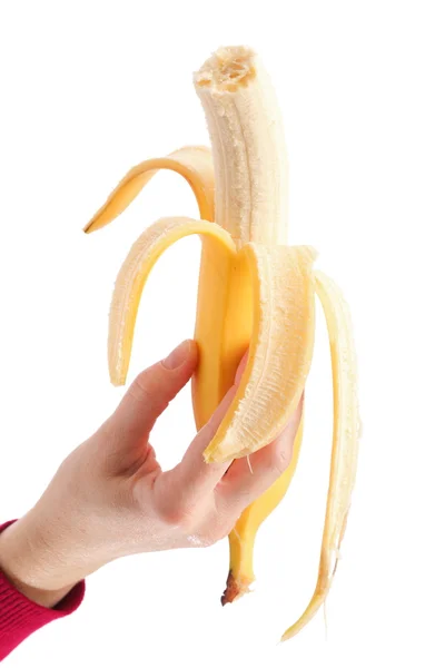 Banane isoliert auf weißem Hintergrund — Stockfoto