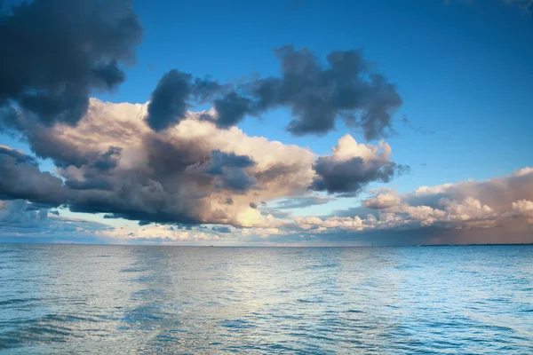 stock image Blue sea sky, storm, tempest