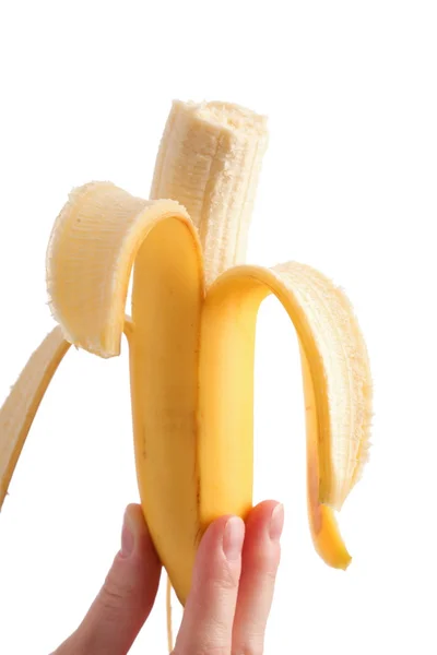 Banan isolerad på vit bakgrund — Stockfoto