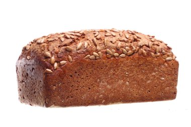 Beyaz arkaplanda ekmek