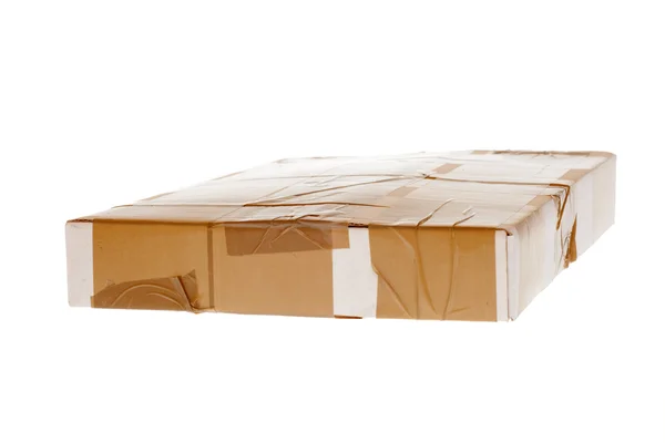 Boîte en carton avec ruban adhésif, paquet sécurisé Photo De Stock