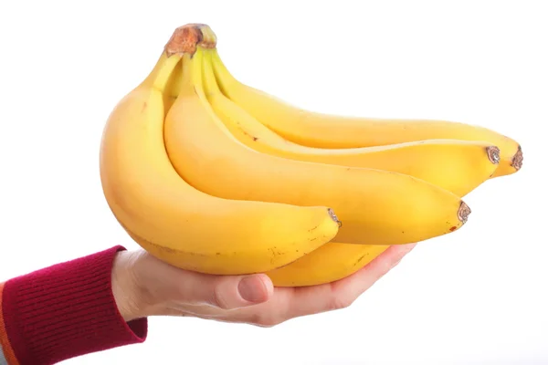 Bunch bananas isolated on white background — Stock Photo, Image