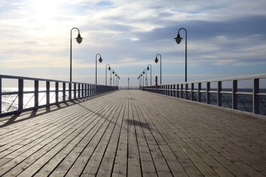 Pier in the morning. clipart