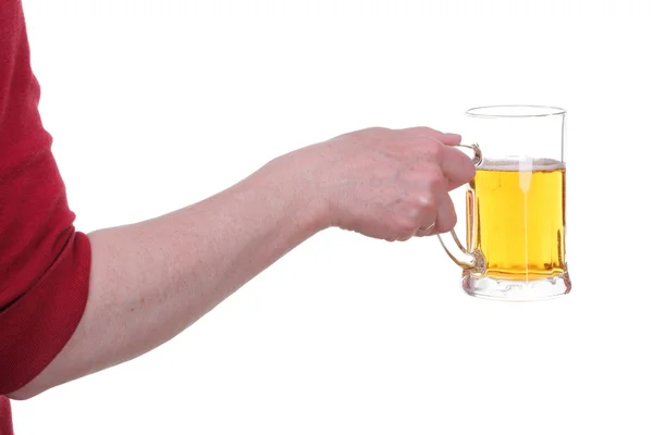 Hand holding a beer — Stock Photo, Image