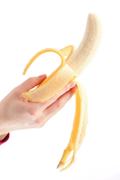 Banane isoliert auf weißem Hintergrund — Stockfoto
