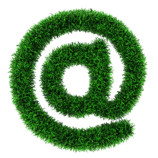 Grass Email symbol — Stock Photo, Image
