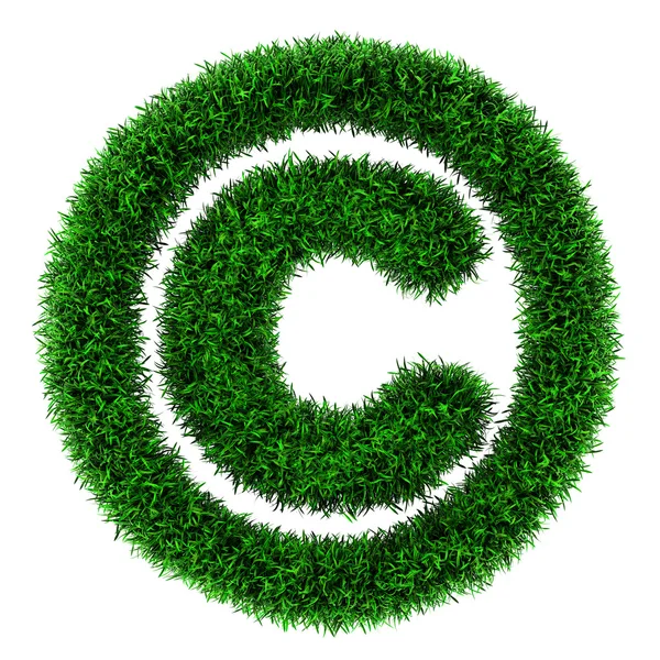 Grass copyright symbole — Photo