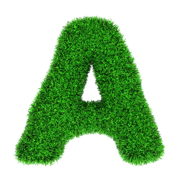 Grass letter A — Stock Photo, Image
