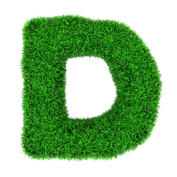 Grass letter D — Stock Photo, Image