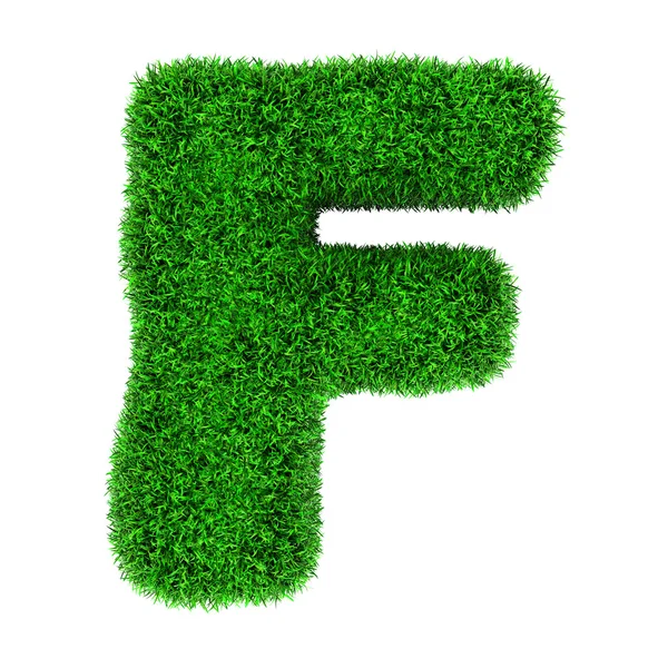 Grass letter F — Stock Photo, Image