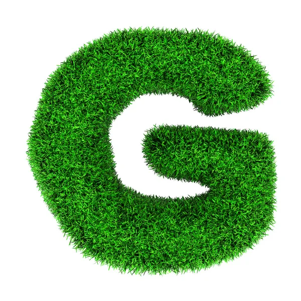 Grass letter G — Stock Photo, Image