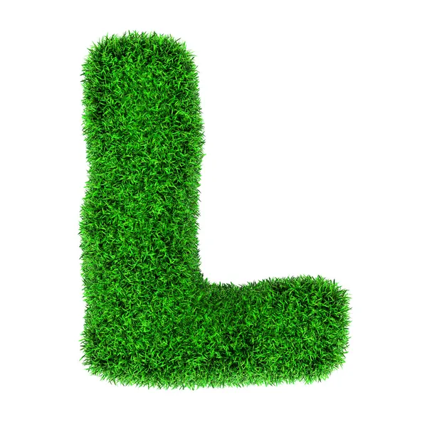 Grass letter L — Stock Photo, Image
