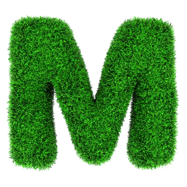 Grass letter M — Stock Photo, Image