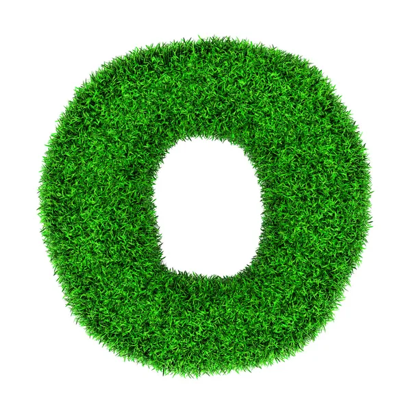 Grass letter O — Stock Photo, Image