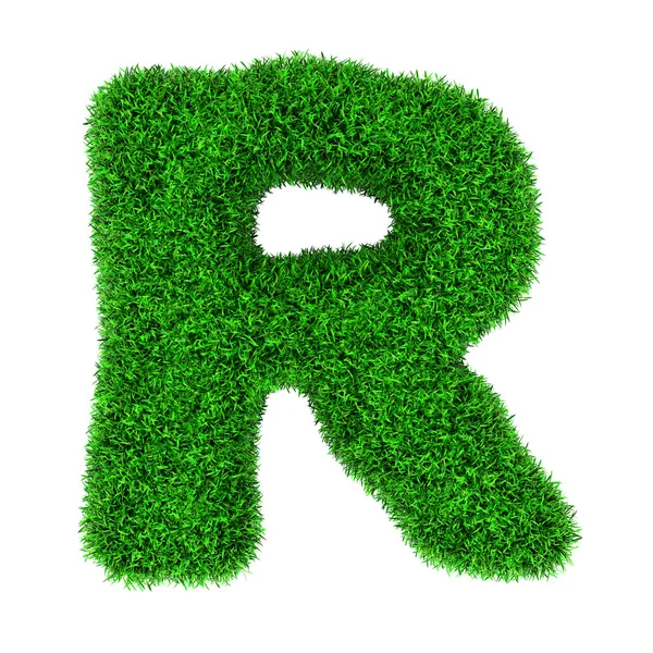 Grass letter R — Stock Photo, Image