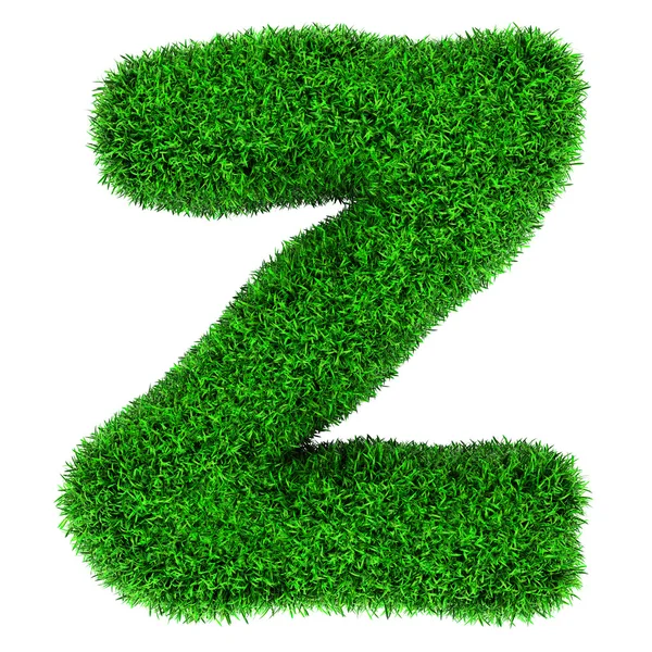 Grass letter Z — Stock Photo, Image