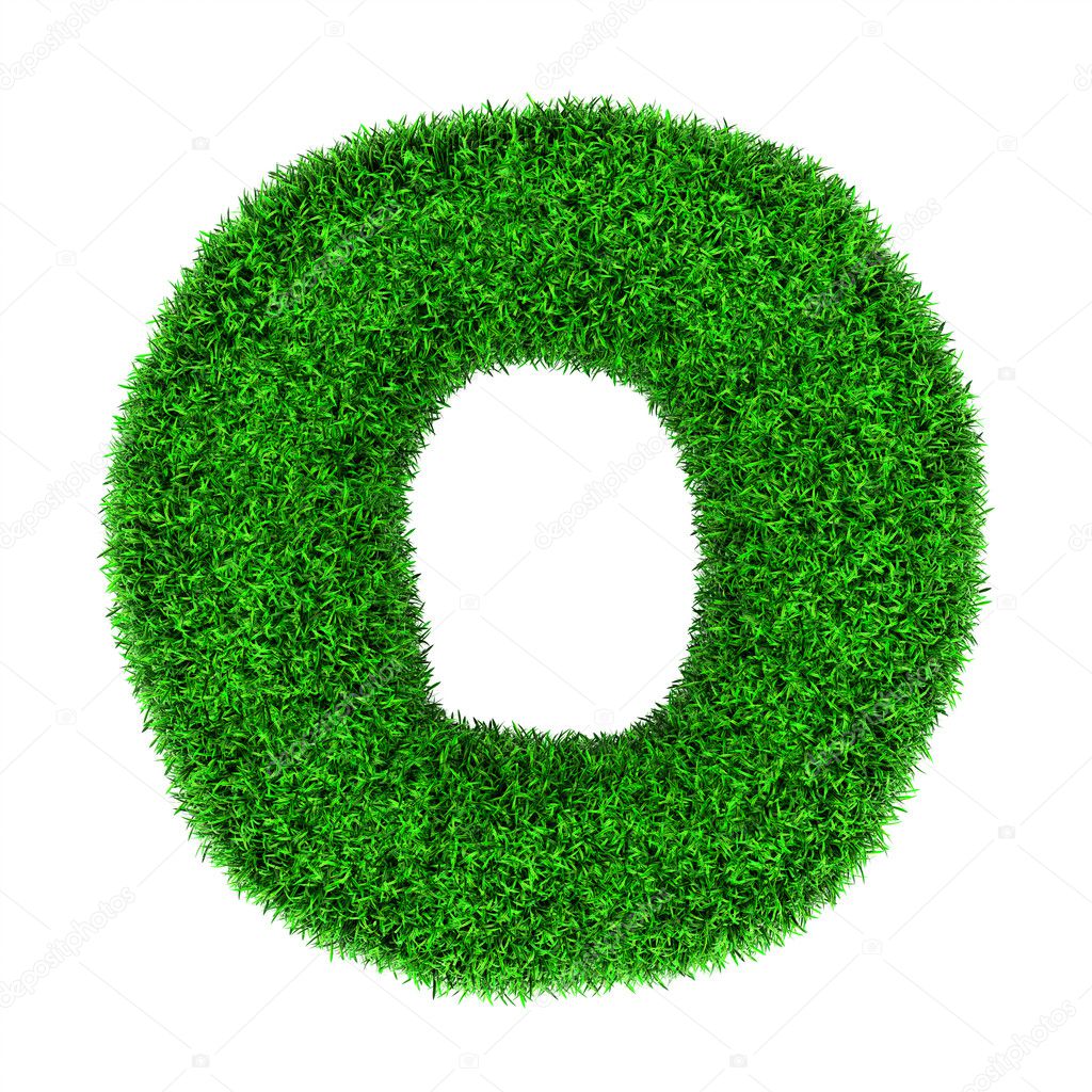 Grass letter O