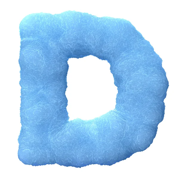 Ледяная буква D — стоковое фото