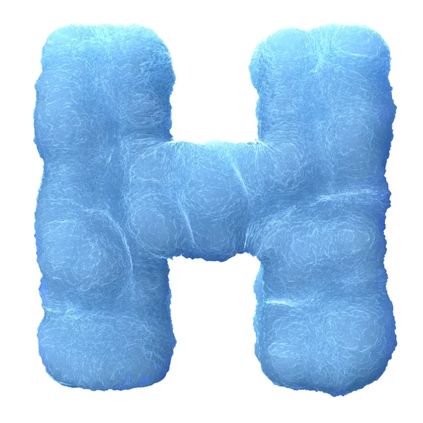 Ice letter H — Stock Photo, Image