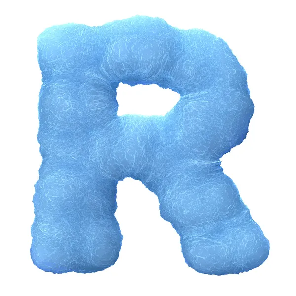 Ice letter R — Stock Photo, Image