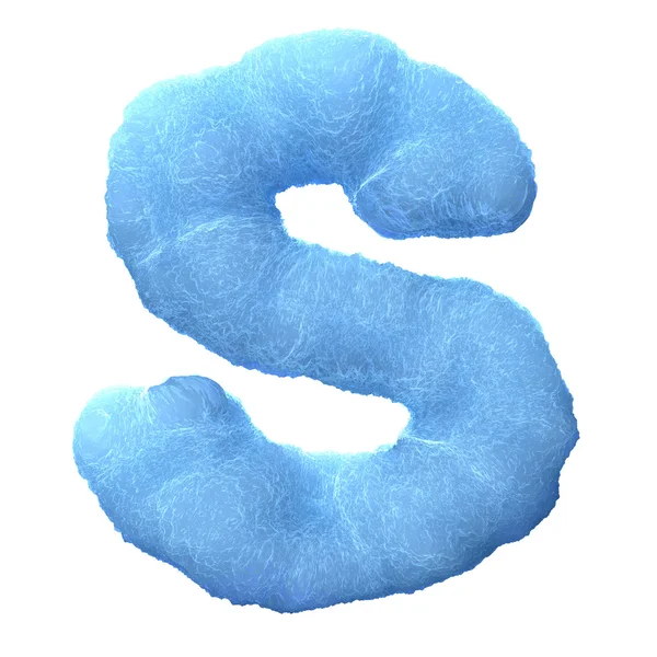 Ice letter S — Stock Photo, Image