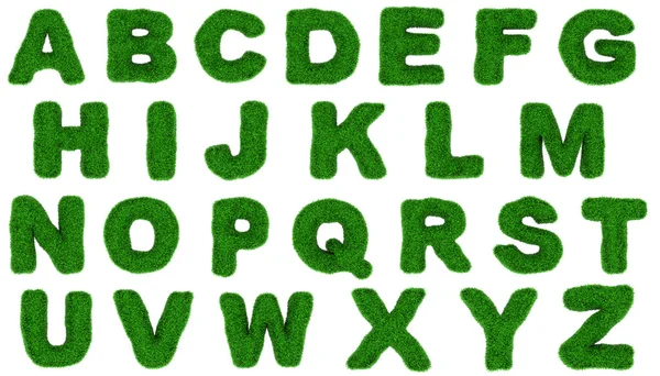 Alfabeto de grama — Fotografia de Stock