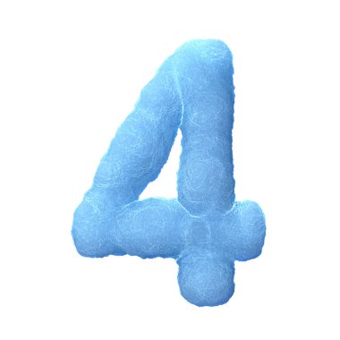 Ice number 4 clipart