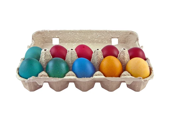 Stock image Easter eggs in egg carton